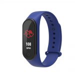 XK Fitness M4S Intelligens Fitnesz Karkötő, 0,96″ kijelzővel, Bluetooth, Testhőmérséklet, Kalória, Távolság, Kék