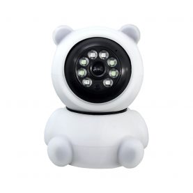 Bébiőr Video Baby Panda AB88, Wi-Fi, Mozgásérzékeléssel, Éjszakai látásmóddal, 360° kameraforgatás, MicroSD, Fehér