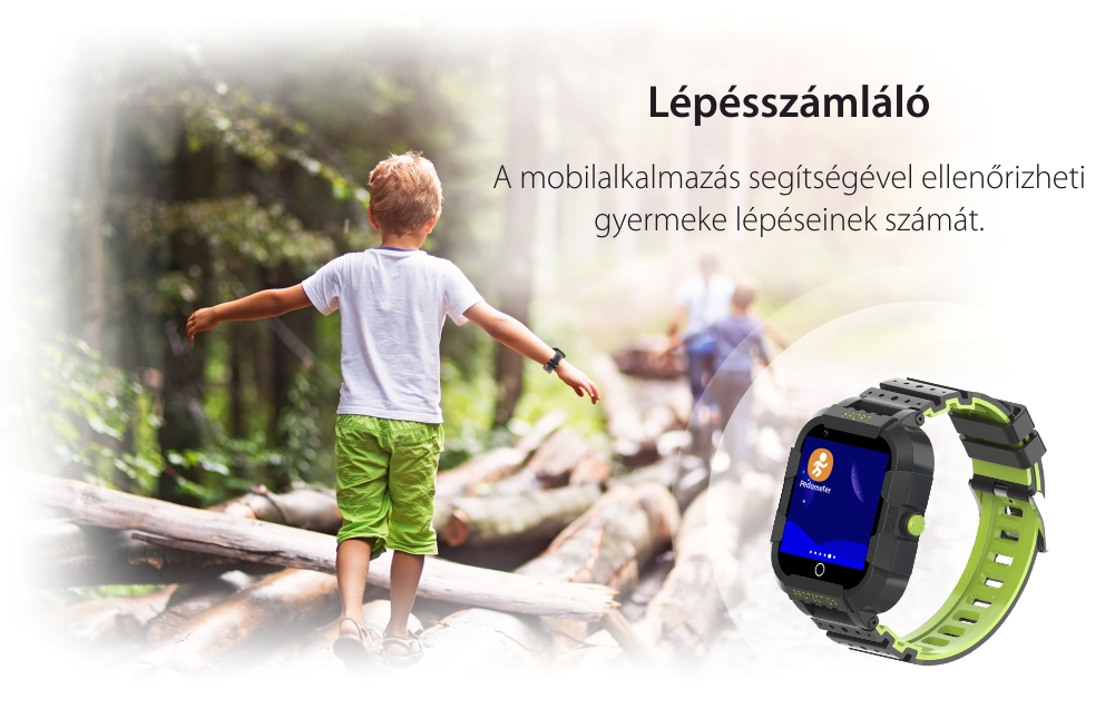 Okosóra gyerekeknek Wonlex CT12 Telefon funkcióval, GPS helymeghatározás, Videóhívás, Lépésszámláló, Névjegyek, Riasztó, Kék