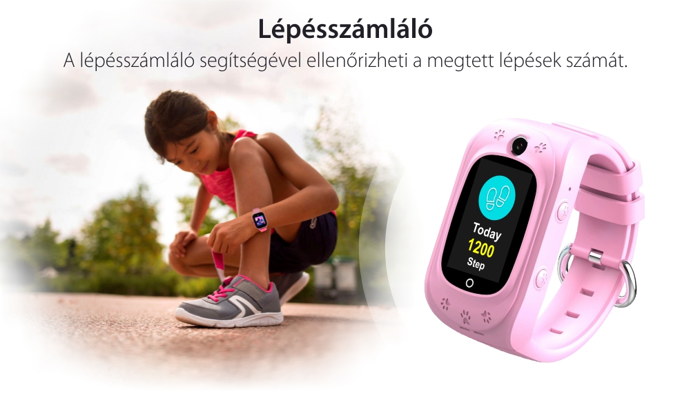 Okosóra gyerekeknek Wonlex Q50 Pro GPS helymeghatározás, Telefon funkció, Lépésszámláló, Riasztás, Névjegyek, Rózsaszín