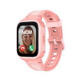 Gyermek Okosóra LAGENIO K10, 2025-ös modell, Prémium 4G Telefon- és MI-funkcióval, Karcsú kivitel, GPS helymeghatározás, Szülői felügyelet, SOS gomb, Lépésszámláló, Ébresztő, Rózsaszín